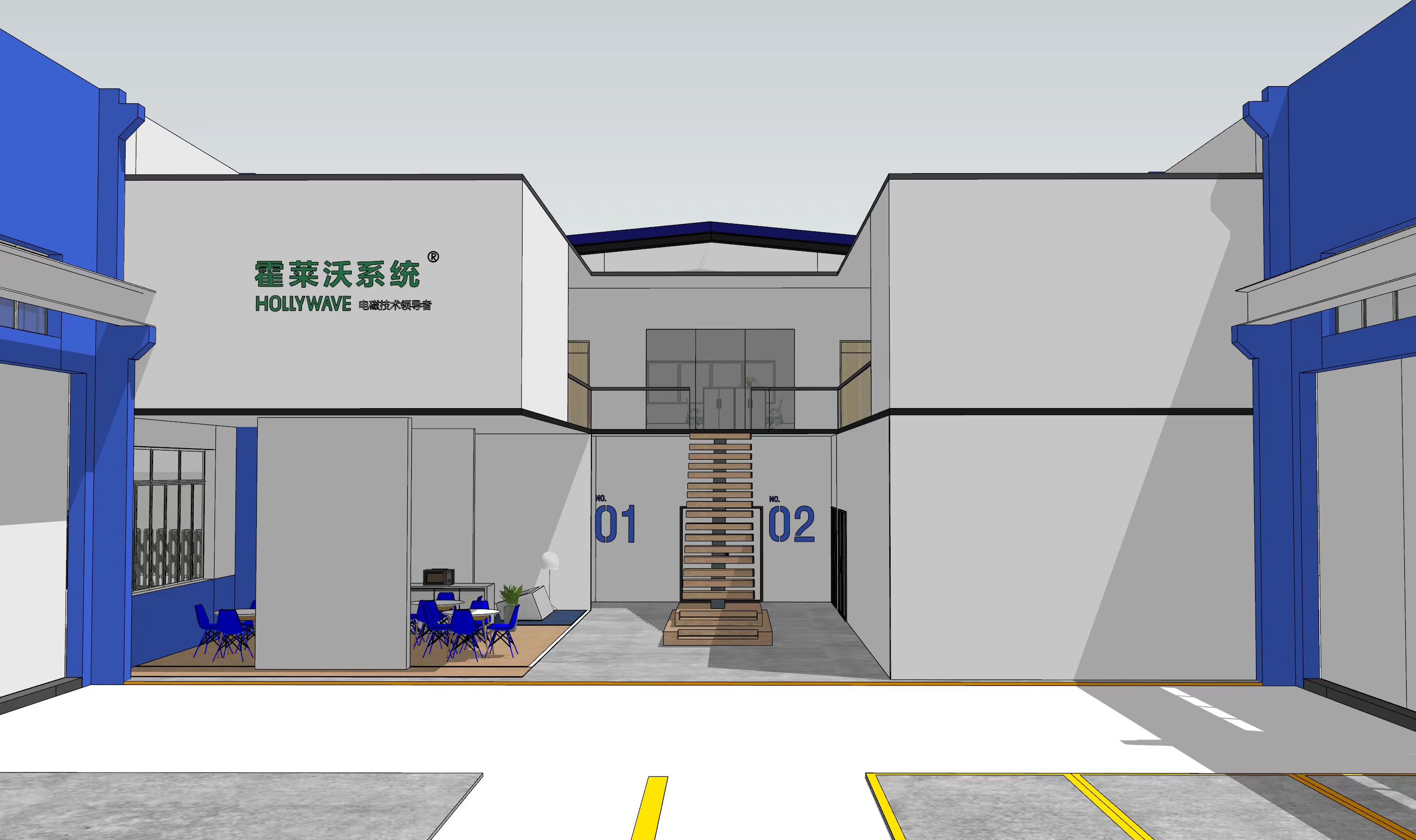 廠房鋼結(jié)構(gòu)搭建后，辦公室效果圖